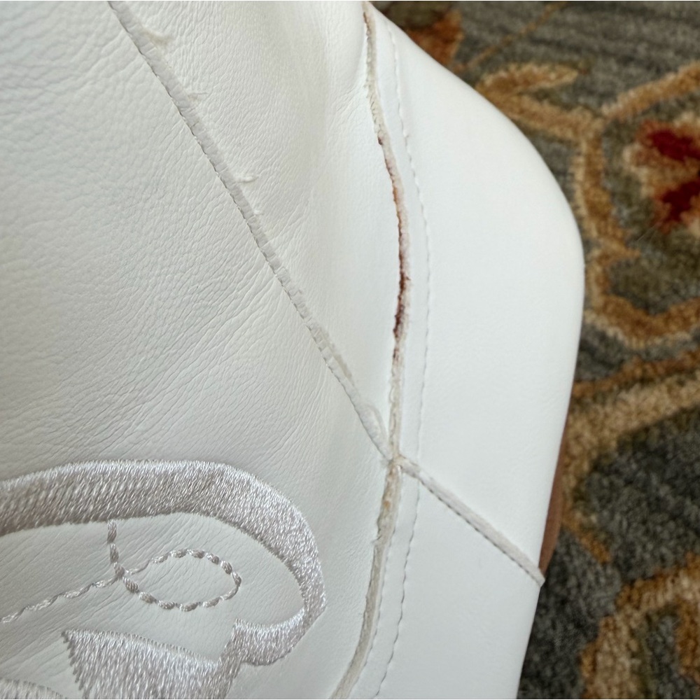 Mi.iM white Western Cowgirl Boots 8.5 Coastal Cowgirl Festival Boho - Picture 9 of 16